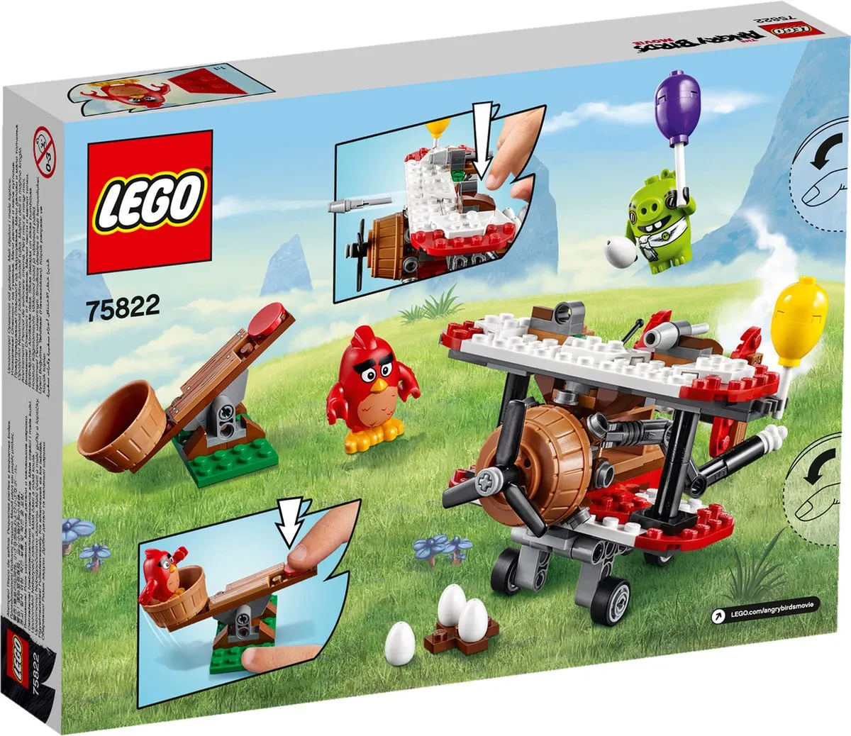 LEGO Angry Birds Piggy Vliegtuigaanval 75822 - 168 Stukken