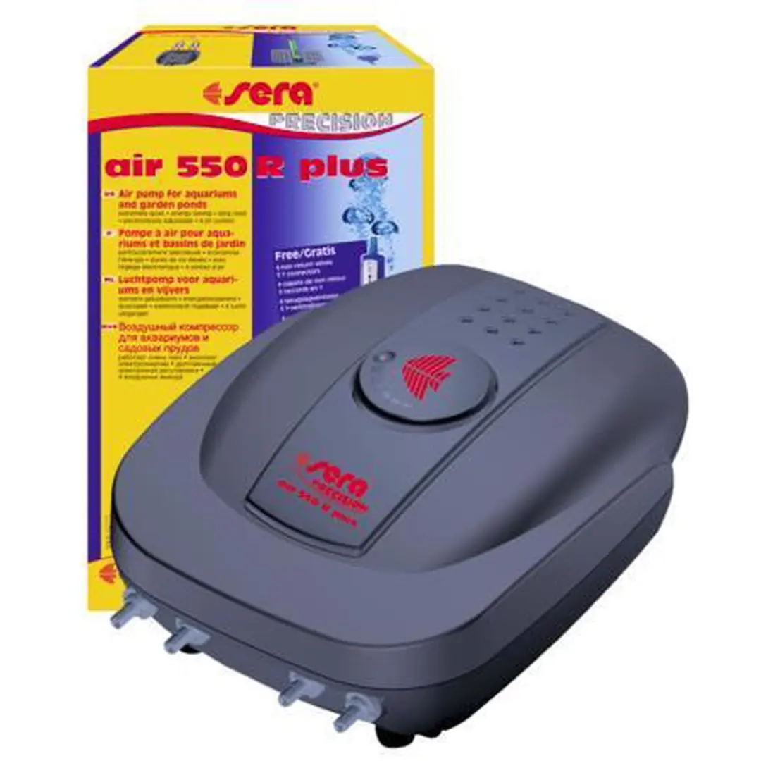 Sera Air 550 R Plus Luchtpomp - 550L/u - 4 Uitgangen - Multicolor