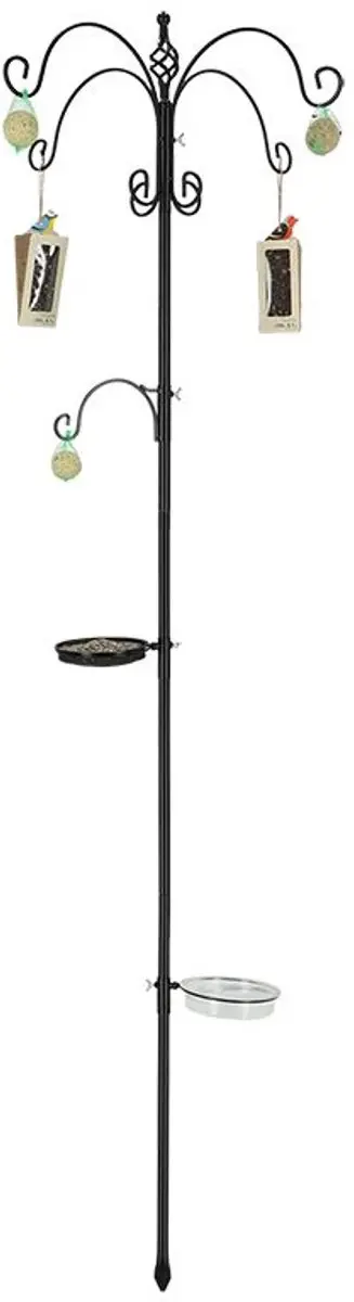 Esschert Design Vogelvoederhuisje Groen 75x75x300cm - afbeelding 6 van 6