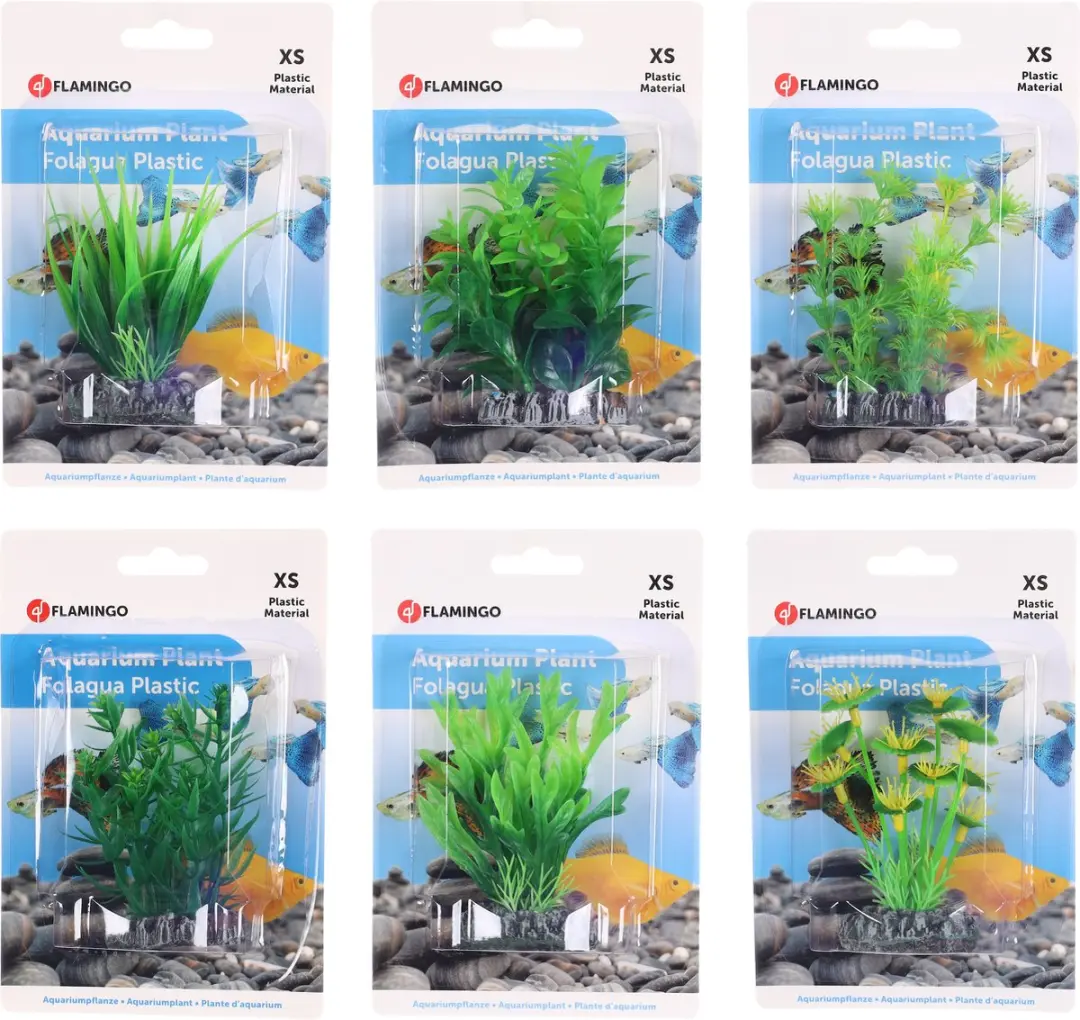 Flamingo Plastic Aquariumplant Fiji - XS - 10x2,5x10cm - 1 Stuk