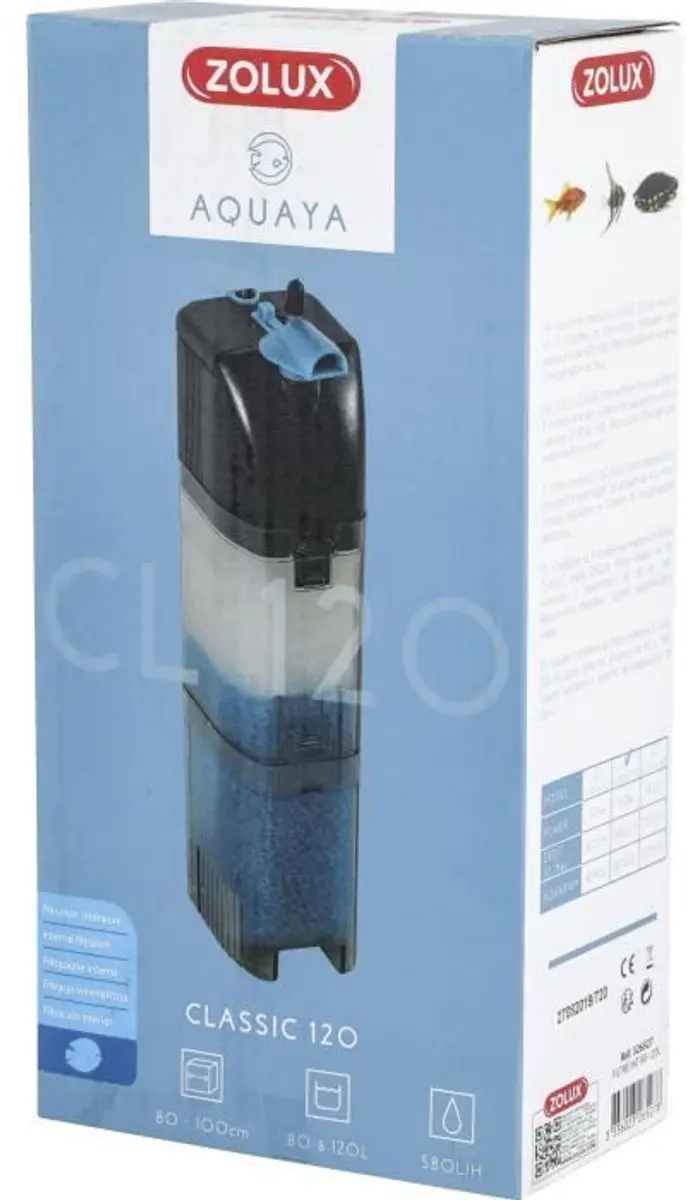 Zolux Classic Binnenfilter 580L/u - 6W