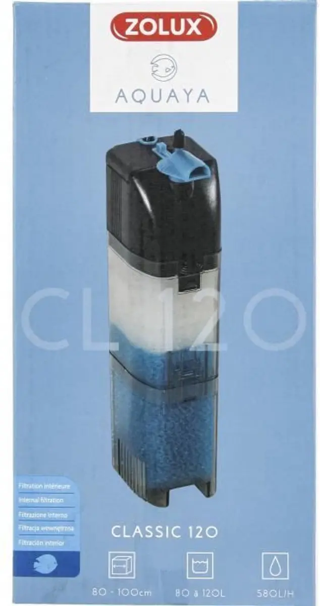 Zolux Classic Binnenfilter 580L/u - 6W