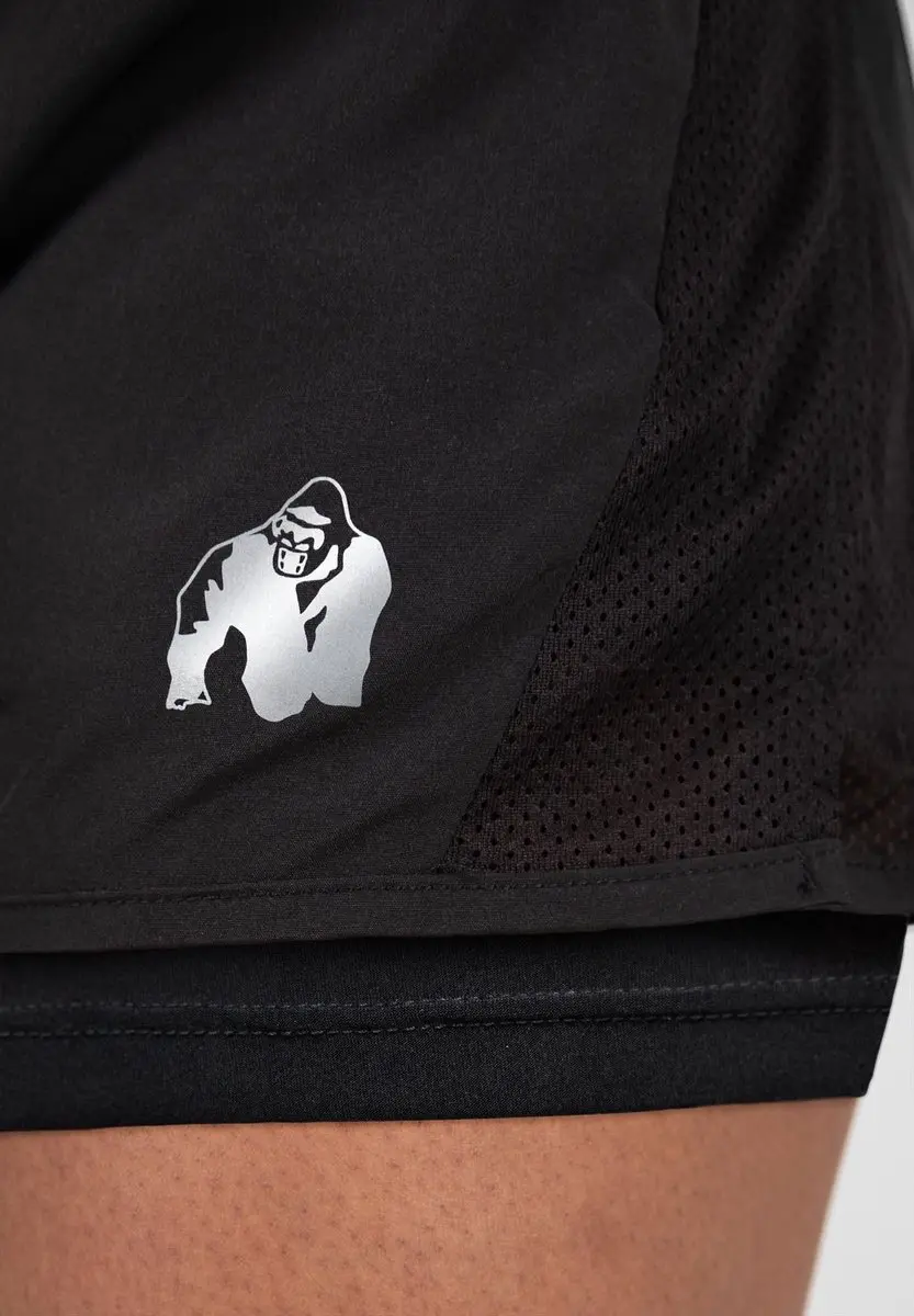Gorilla Wear Portland 2-in-1 Shorts S - Zwart