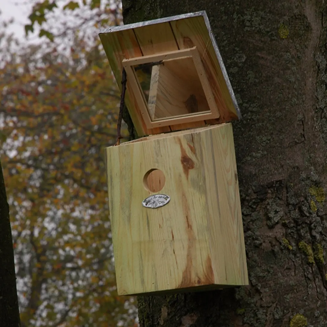 Esschert Design Spiegel Vogelhuisje Houtkleur - Hangend