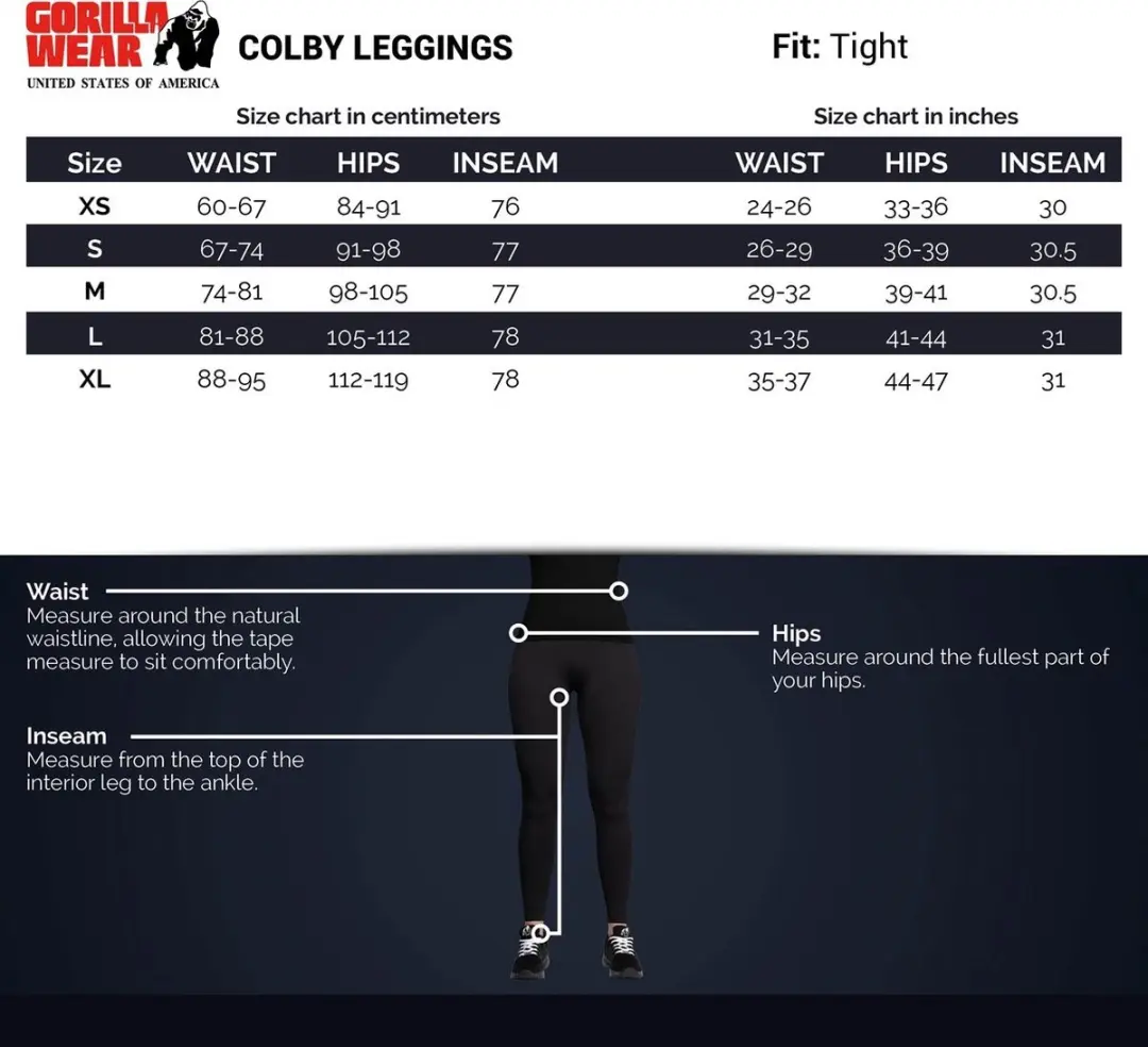 Gorilla Wear Colby Legging Zwart S - afbeelding 6 van 6