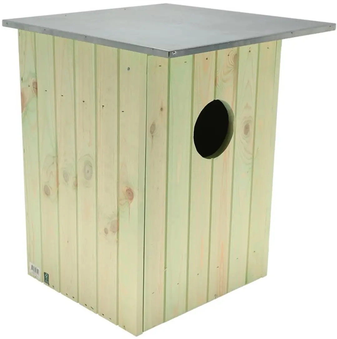 Esschert Design Bosuil Vogelhuisje - Houtkleur