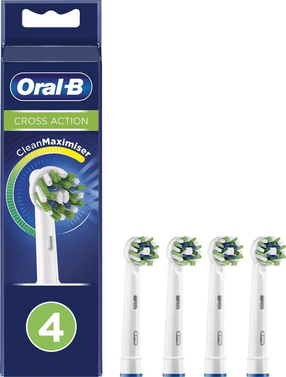 Oral-B CrossAction Opzetborstels 4 Stuks
