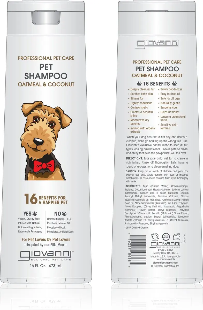 Giovanni Cosmetics Professional Honden Shampoo 0.47L - Vegan