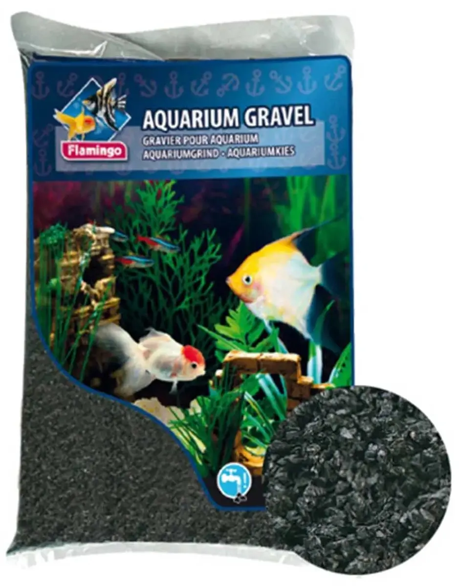 Flamingo Grind Gruzo Fijn Aquariumgrind 9kg - Zwart