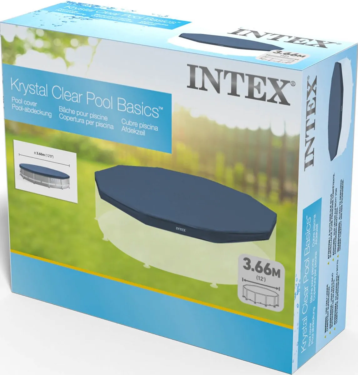 Intex Zwembad Afdekzeil Rond 366cm - Donkerblauw