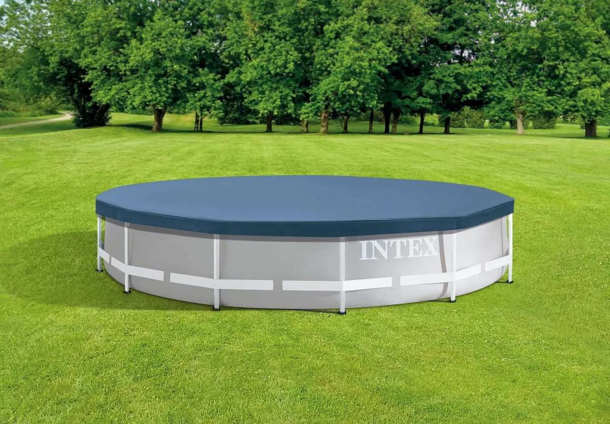 Intex Zwembad Afdekzeil Rond 366cm - Donkerblauw