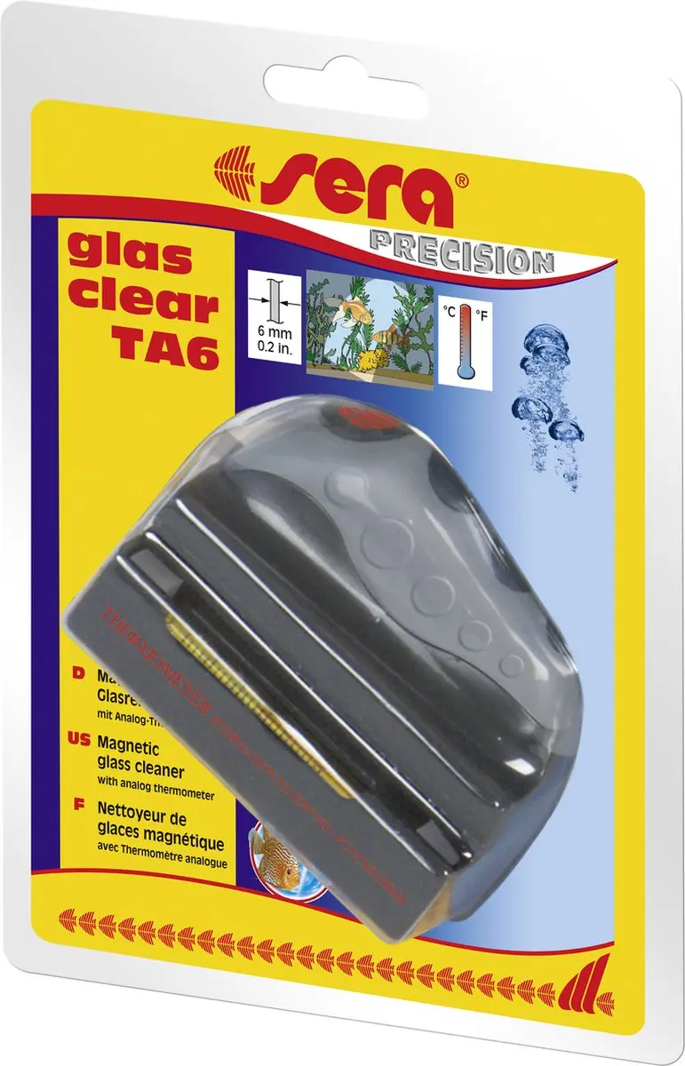 Sera Algenmagneet met Thermometer - Zwart
