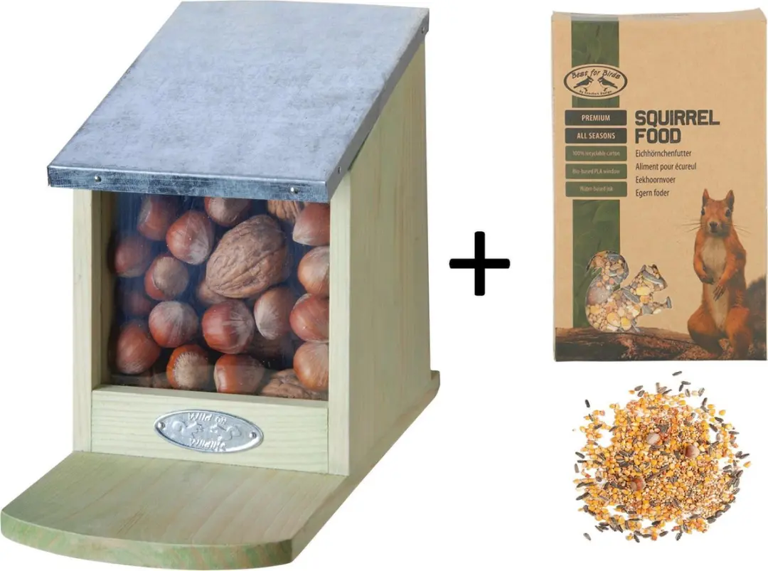 Esschert Design Eekhoorn Voederhuis + Voer 500g
