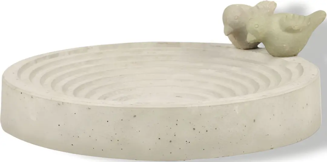 Esschert Design Vogelbad Beton - 29x29cm - Grijs - afbeelding 4 van 6