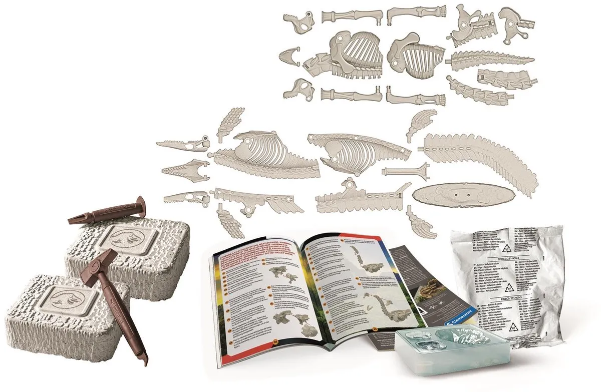 Clementoni Jurassic World Rebirth Dinosaurus Opgraafset Mosasaurus & Brachiosaurus - Multikleur - afbeelding 6 van 6