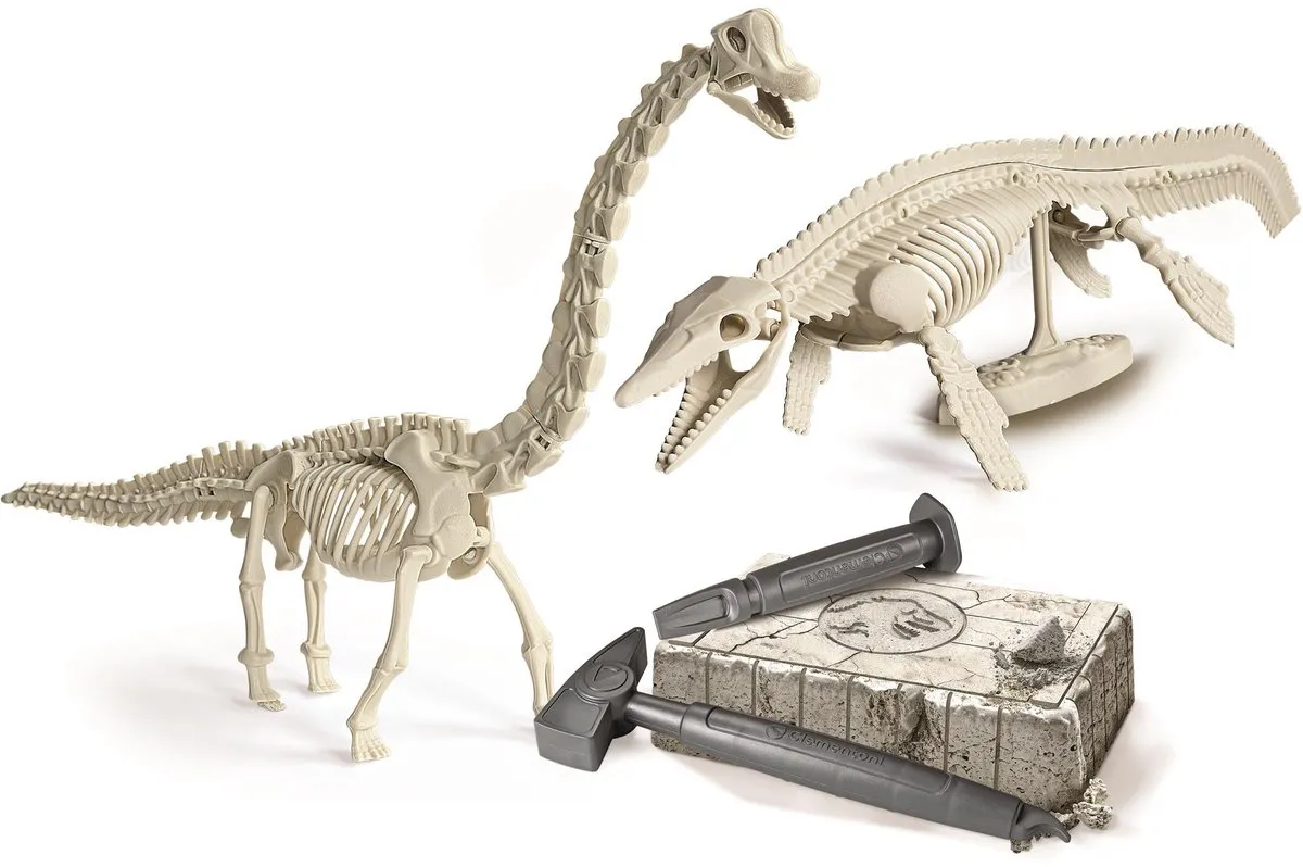 Clementoni Jurassic World Rebirth Dinosaurus Opgraafset Mosasaurus & Brachiosaurus - Multikleur