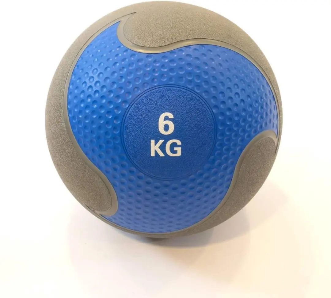 Muscle Power Rubber Medicijnbal 6 kg - Zwart