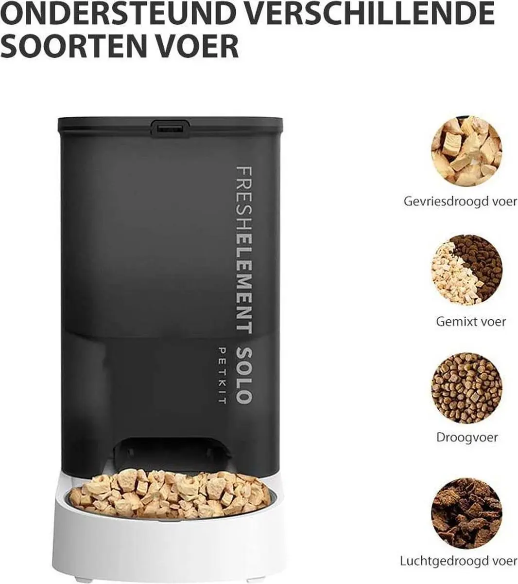 Petkit Fresh Element SOLO Automatische Voerbak - 3L - Zwart