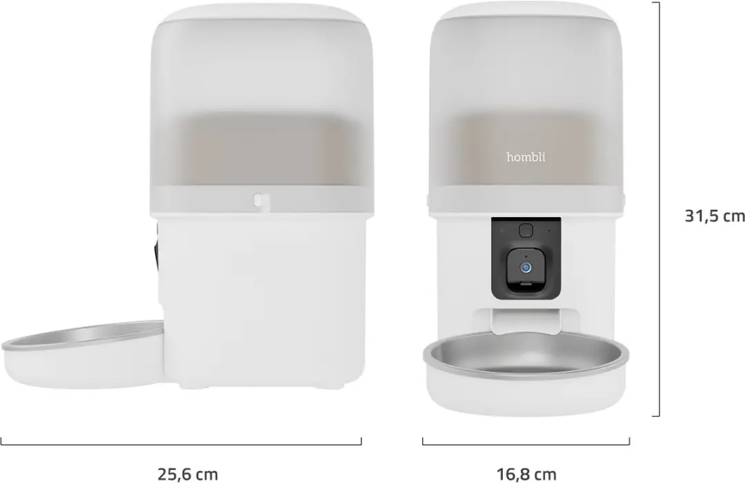 Hombli Smart Pet Feeder met Camera 4L - Wit