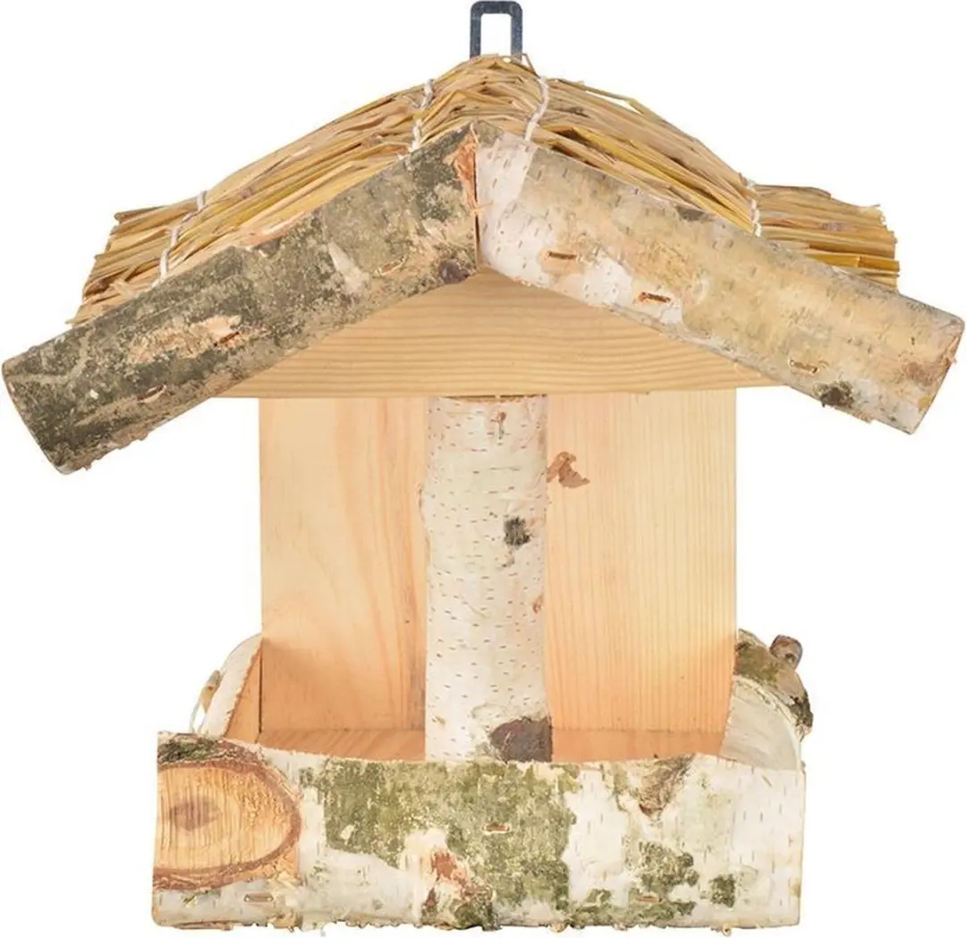 Esschert Design Wandvoederhuis Berken - Houtkleur - afbeelding 6 van 6
