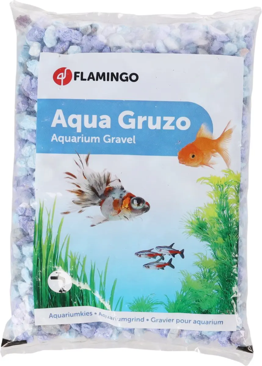 Flamingo Aquariumbodembedekking Siersteen Blauw 21.5x15x2.5cm