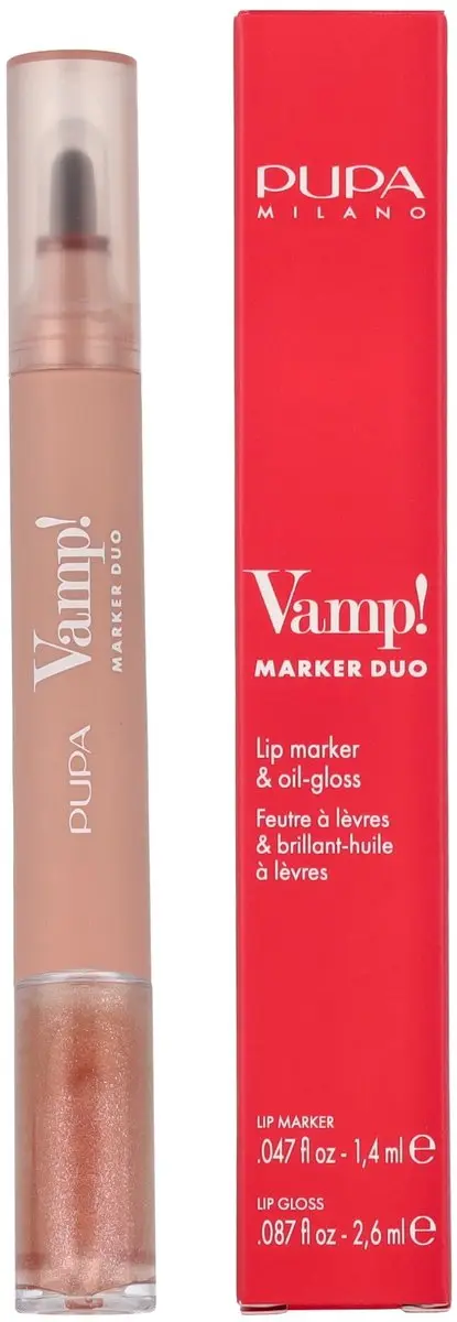 Pupa Milano Vamp! Marker Duo Lippenstift 001 - 1.4ml - afbeelding 6 van 6