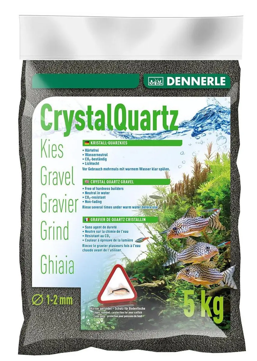 Dennerle Kristal Kwartsgrind Diamant Zwart 1-2mm - 10kg