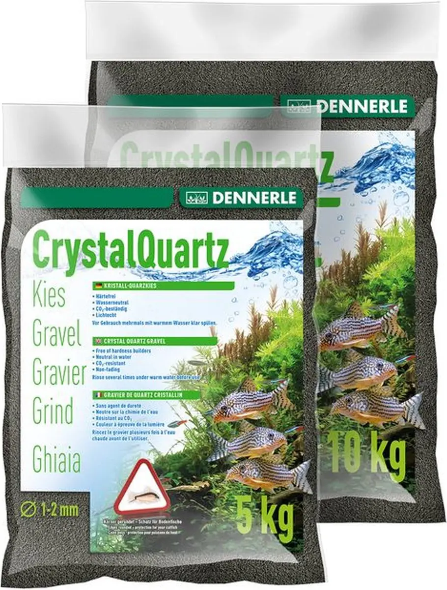 Dennerle Kristal Kwartsgrind Diamant Zwart 1-2mm - 10kg