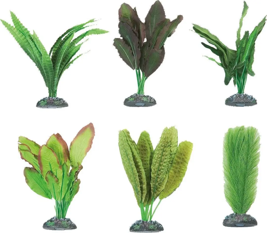 Flamingo Aquarium Zijde Congo Plant Decoratie 9 cm