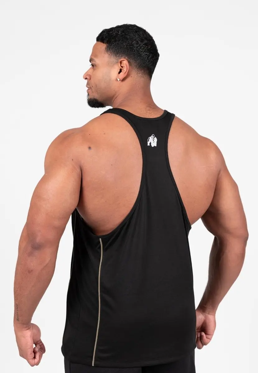 Gorilla Wear Casper Stringer Tanktop - M - Zwart/Groen