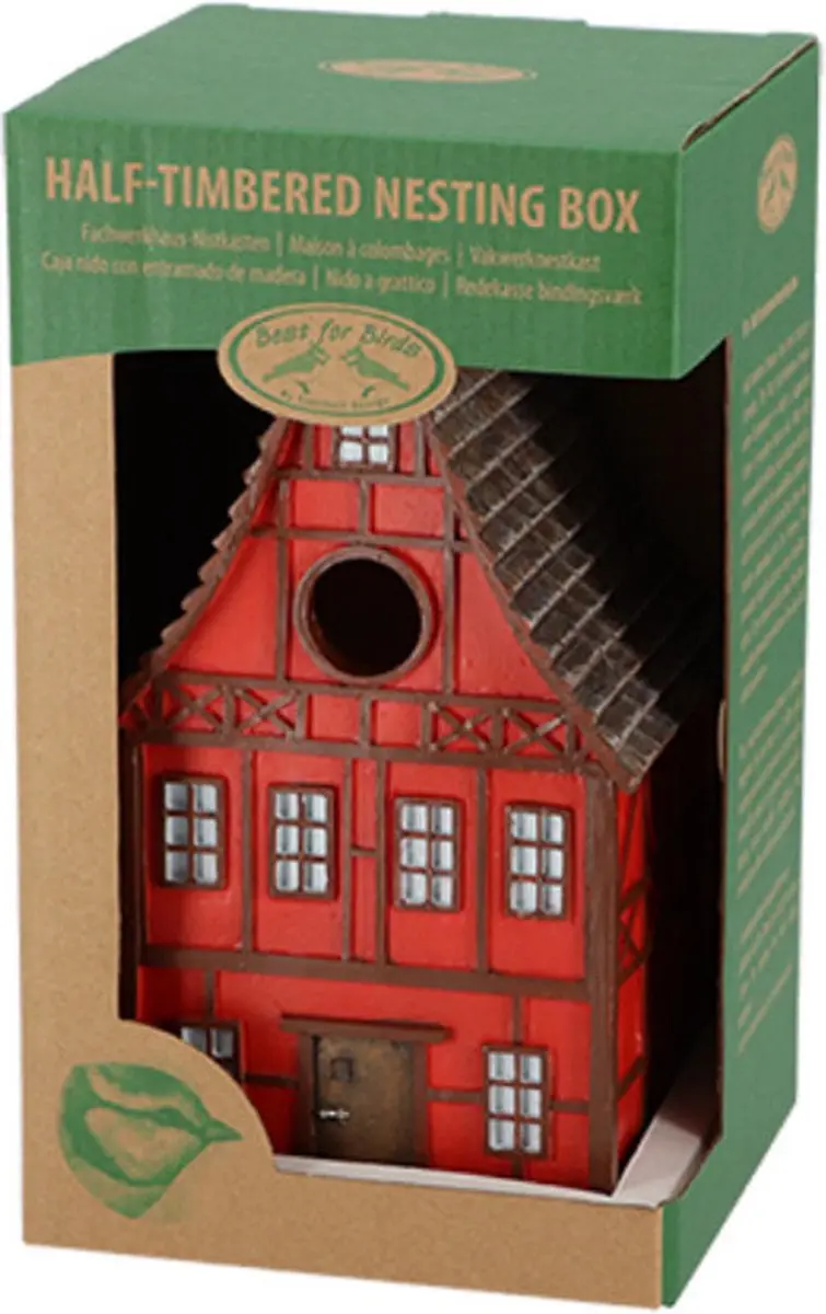 Esschert Design Vogelnestkastje Steenrood - 13,5x13x24,5cm