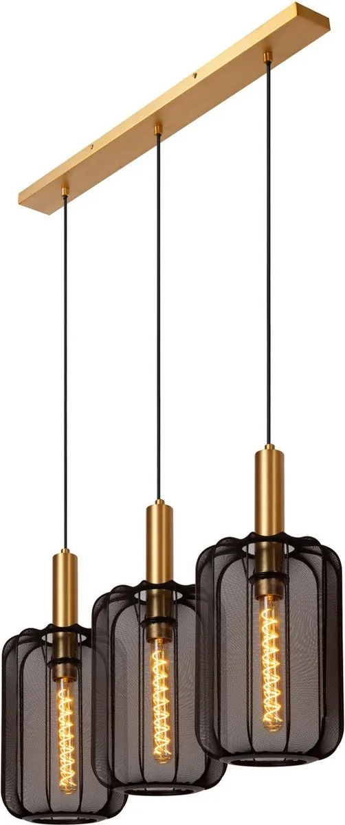Lucide Corina Hanglamp 3xE27 - Zwart