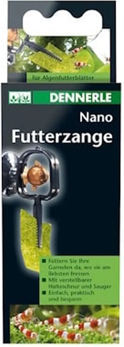 Dennerle Nano Voedertang - met zuignap en verzwaring