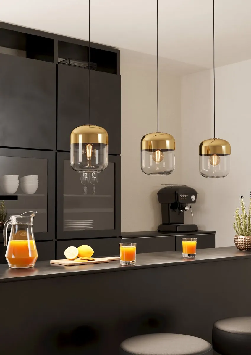 Eglo Maryvilla Hanglamp E27 - 87 cm - Goud/Zwart