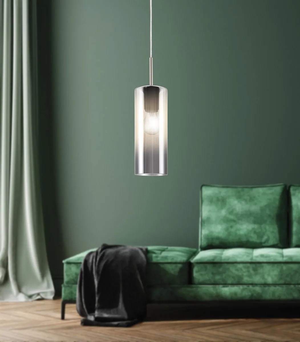 Eglo Selvino Hanglamp E27 - Ø10cm Rookglas - Zwart - afbeelding 6 van 6