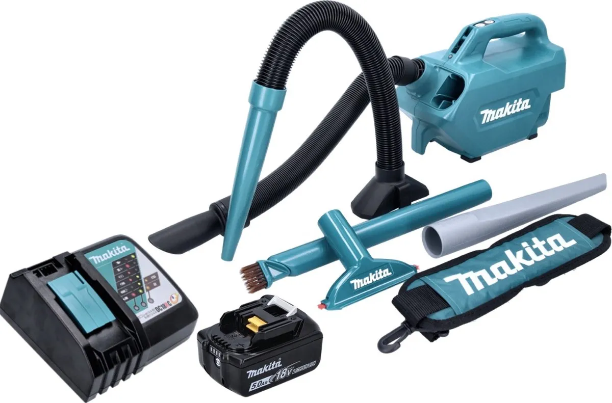 Makita DCL184RT1 Accustofzuiger 18V - 54 mbar - 0,5L - Groen