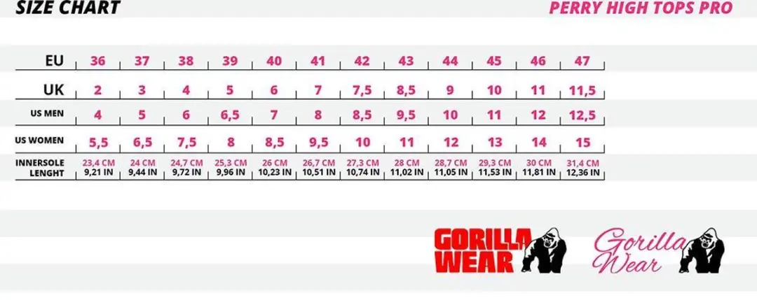 Gorilla Wear Perry High Tops Pro 45 - Zwart