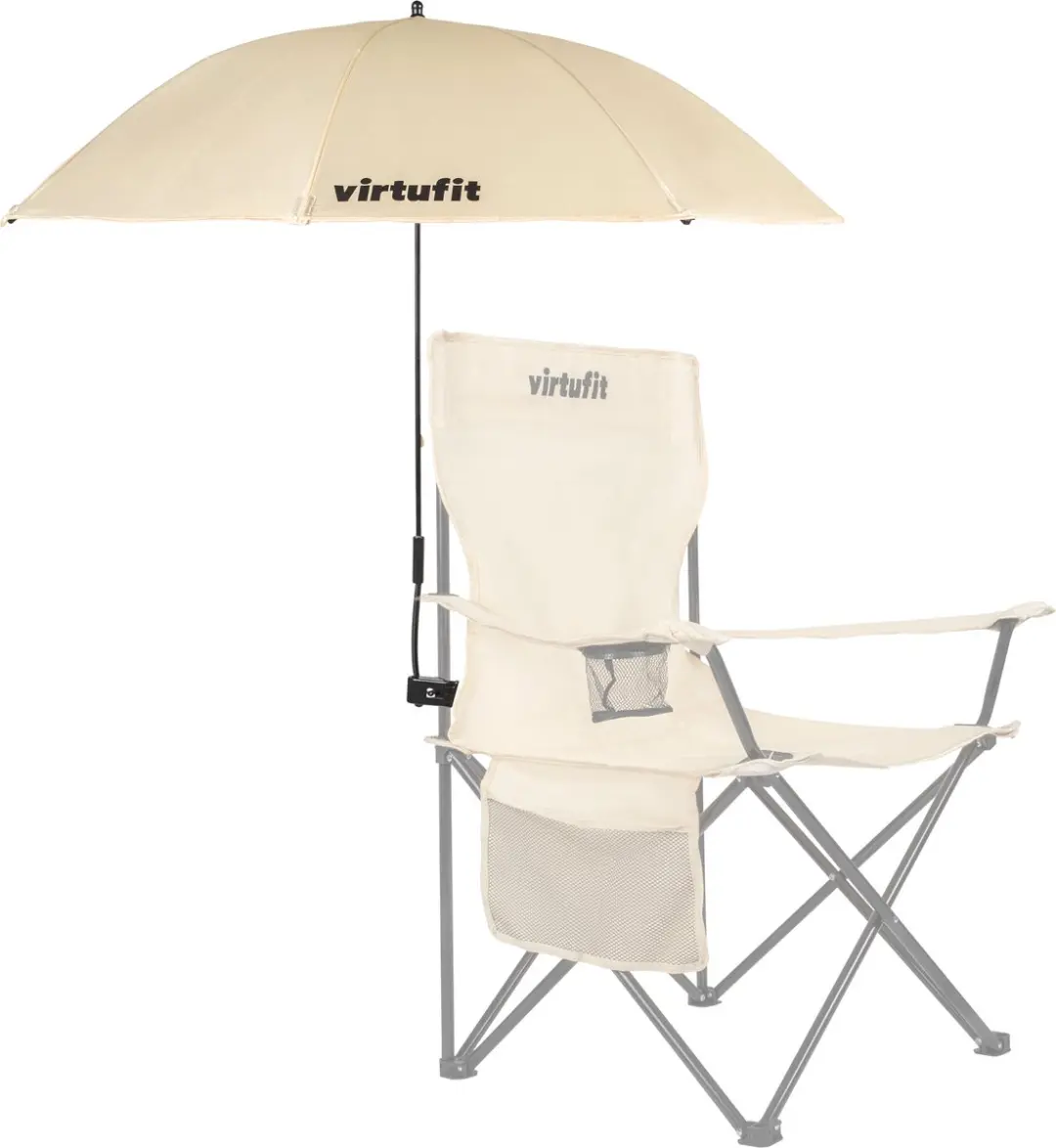 Virtufit Universele Stoelparasol 105cm - Beige - 360° Draaibaar