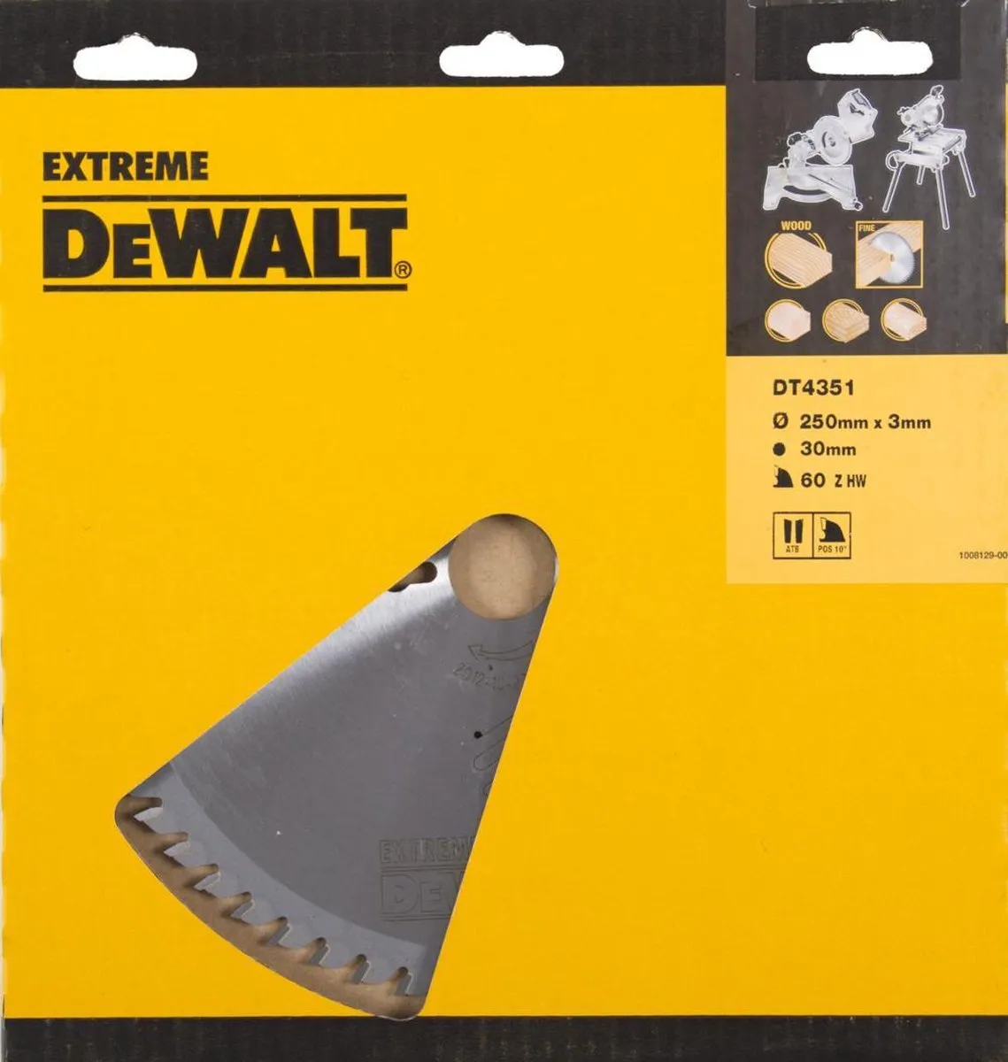 DeWalt Cirkelzaagblad Extreme DT4351-QZ 250mm - 60T