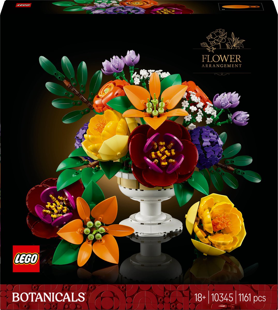 LEGO® Botanicals Bloemstuk, decoratie voor in huis, bouwset voor volwassenen - 10345