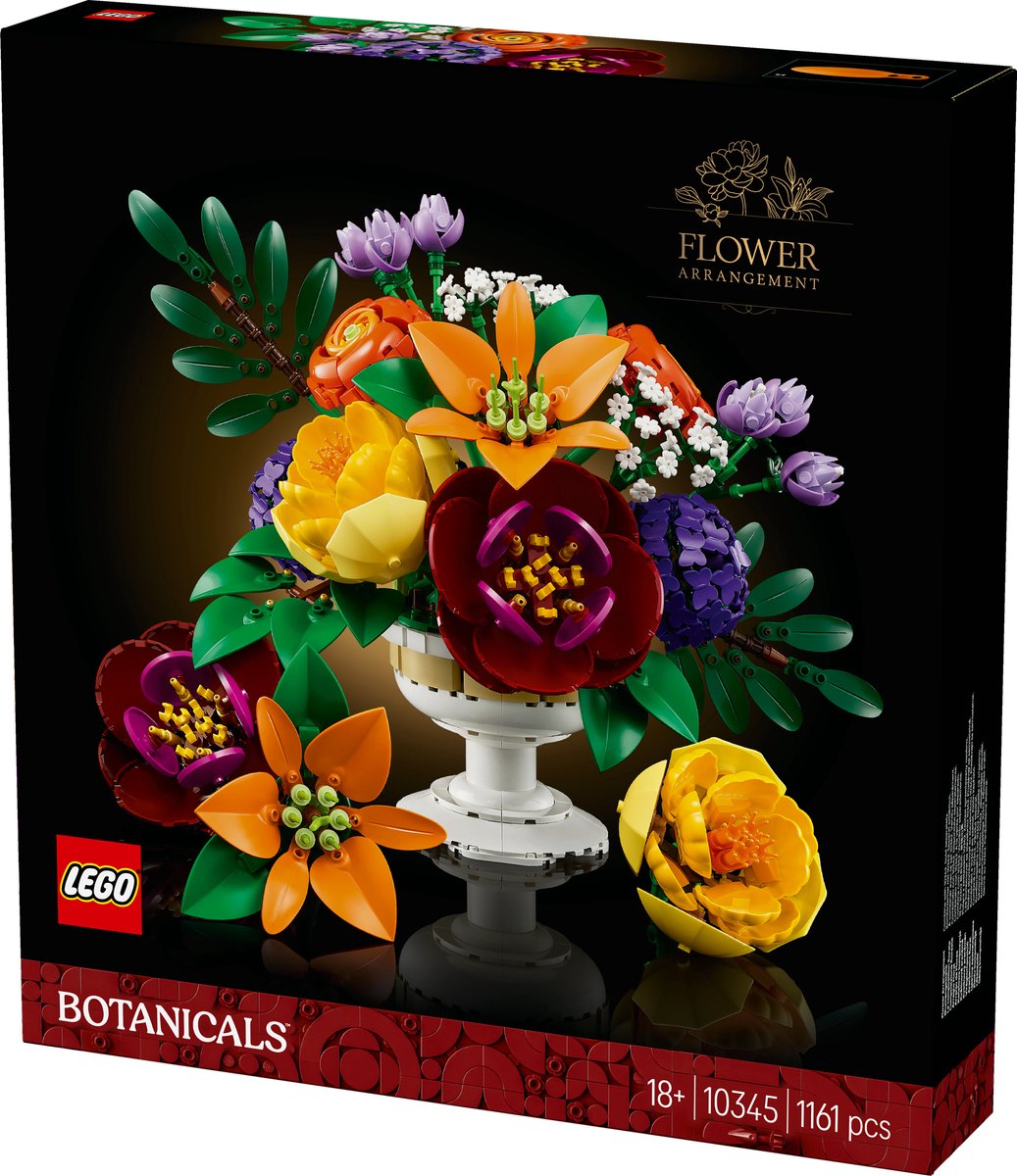 LEGO® Botanicals Bloemstuk, decoratie voor in huis, bouwset voor volwassenen - 10345