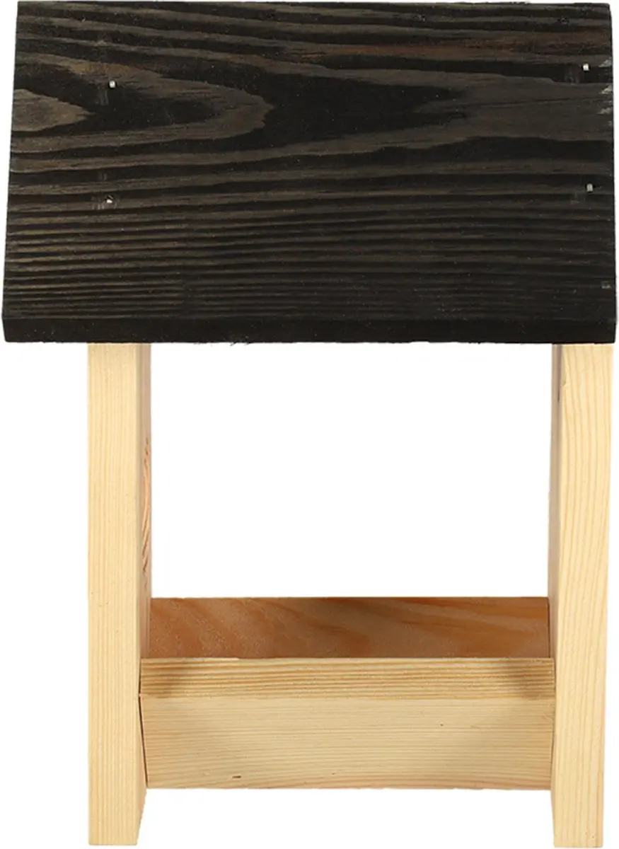 Esschert Design Selectieve Pindakaashouder - Houtkleur/Zwart