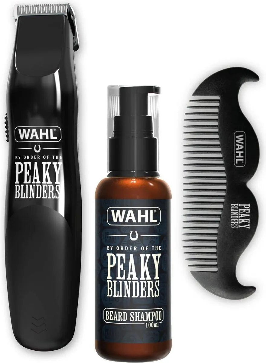 Wahl Peaky Blinders 5-delige Baardtrimmer Set - 10 Opzetstukken - Zwart
