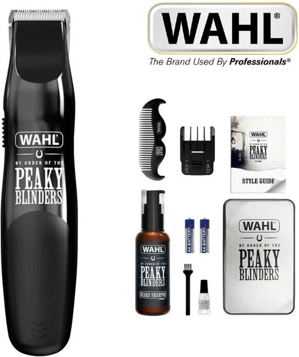 Wahl Peaky Blinders 5-delige Baardtrimmer Set - 10 Opzetstukken - Zwart