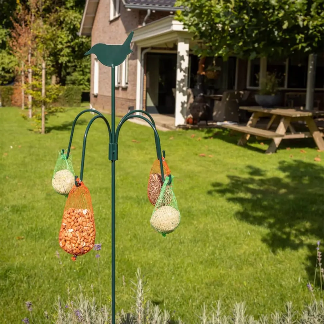 Esschert Design Voederhanger Vogelvoederhuisje Groen - 150cm