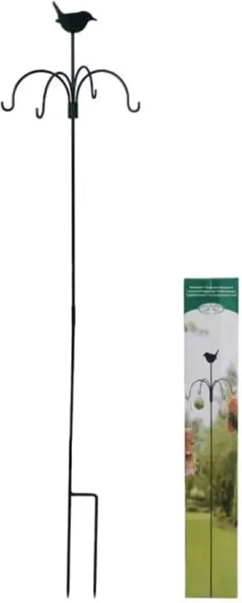 Esschert Design Voederhanger Vogelvoederhuisje Groen - 150cm - afbeelding 6 van 6