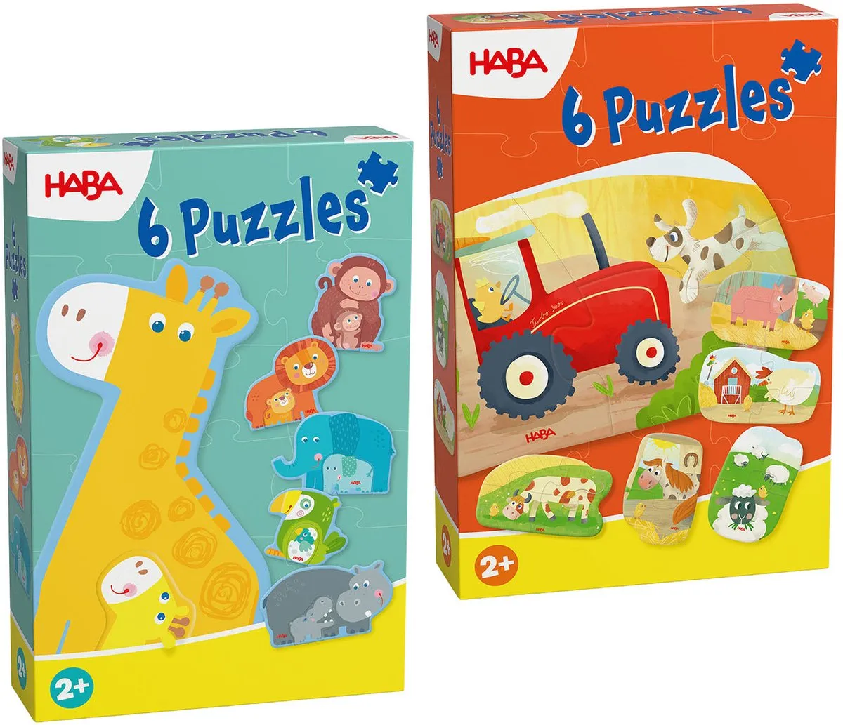 HABA Steckpuzzle Meine ersten Puzzle 36-delig - 6 Stuks