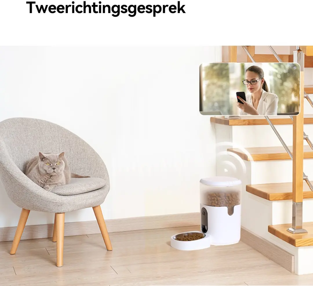 Imou Slimme AI Huisdiervoeder 4L - Automatisch Kat/Hond - Wit