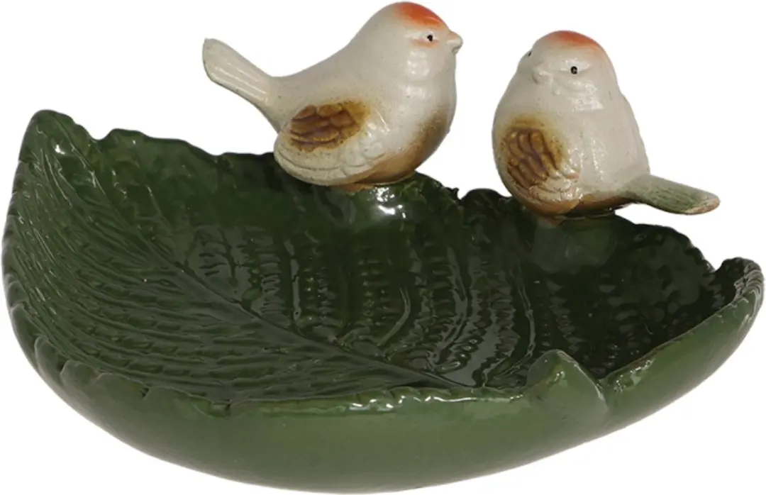 Esschert Design Vogelbad Keramiek Groen