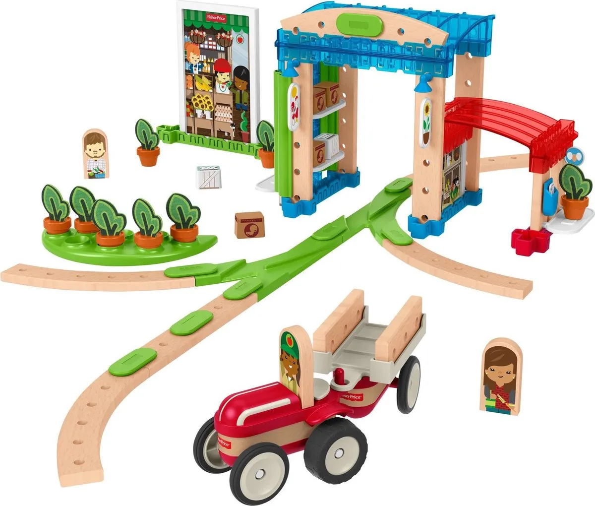 Fisher Price Wonder Makers Stad - 75 Onderdelen - Multicolor